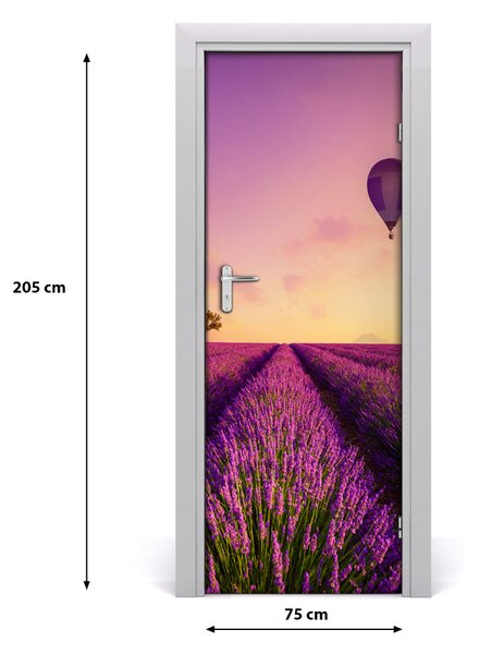 Fototapeta samolepiace na dvere poľa levanduľa 75x205 cm