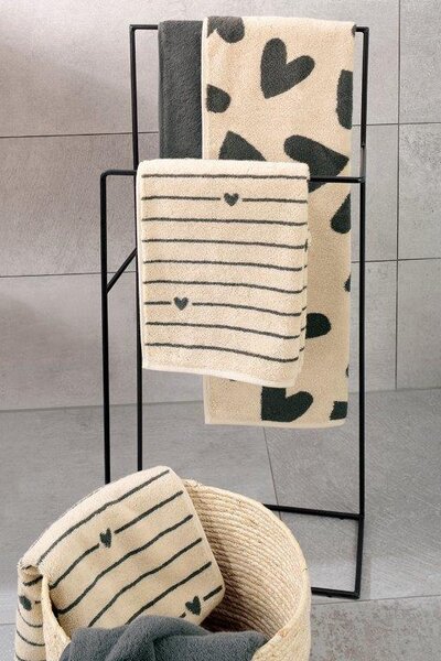 UTERÁK NA RUKY, 50/100 cm, bobuľová, svetlomodrá, sivobéžová Cawoe - Kúpeľňový textil