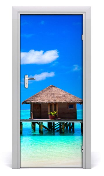Fototapeta samolepiace na dvere domy na vode 85x205 cm