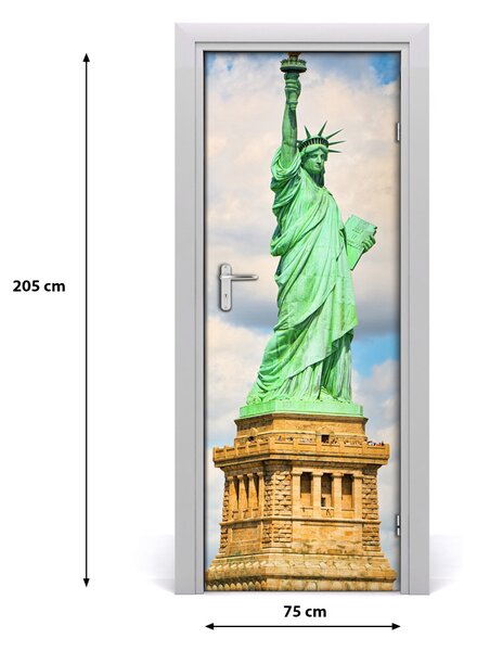 Fototapeta samolepiace na dvere socha Slobody 75x205 cm