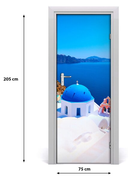 Fototapeta samolepiace na dvere Santorini Grécko 75x205 cm