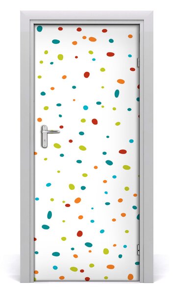 Samolepiace fototapety na dvere farebné kvapky 85x205 cm