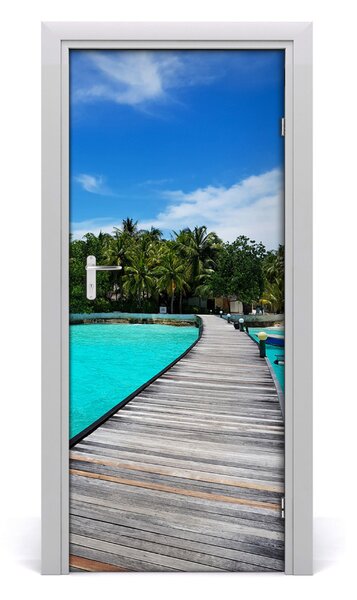 Fototapeta samolepiace na dvere tropický výhľad 85x205 cm
