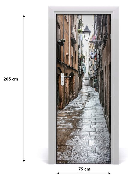 Fototapeta samolepiace na dvere stará ulička 75x205 cm