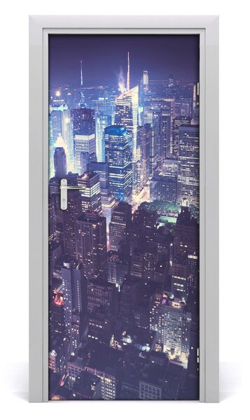Fototapeta samolepiace na dvere Manhattan noc 85x205 cm