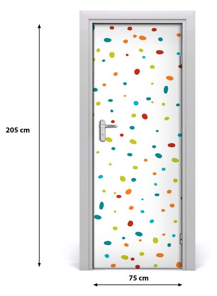 Samolepiace fototapety na dvere farebné kvapky 75x205 cm