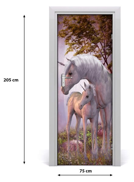 Samolepiace fototapety na dvere jednorožec 75x205 cm