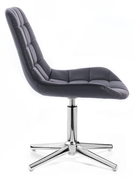 LuxuryForm DESIGN Stolička PARIS na striebornom kríži - čierna