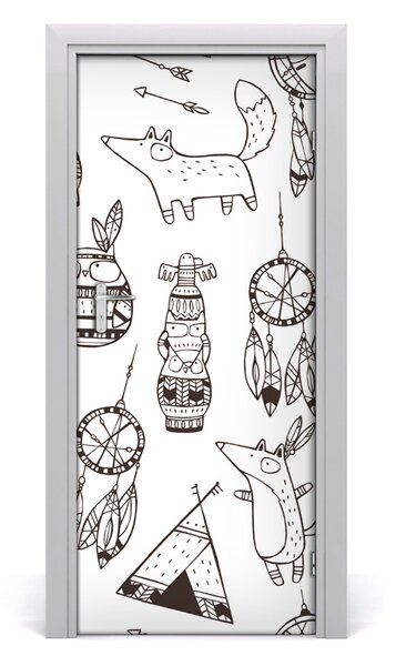 Samolepiace fototapety na dvere Indián pozadia 85x205 cm