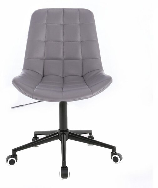 LuxuryForm DESIGN Stolička PARIS na čiernej podstave s kolieskami - šedá