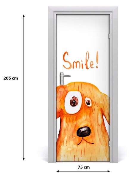 Samolepiace fototapety na dvere pes 75x205 cm