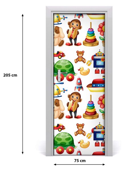 Samolepiace fototapety na dvere hračky 75x205 cm