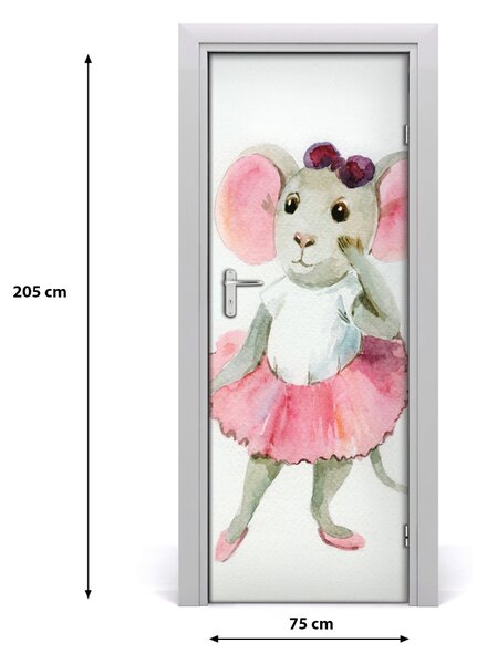 Samolepiace fototapety na dvere myš balet 75x205 cm