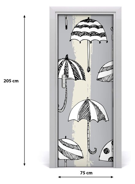 Samolepiace fototapety na dvere dáždniky 75x205 cm