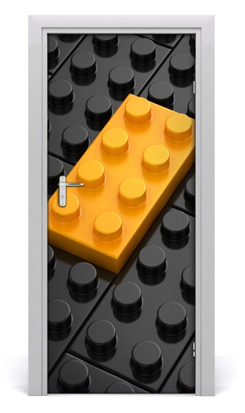 Samolepiace fototapety na dvere kocky lego 85x205 cm
