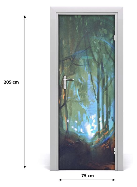 Samolepiace fototapety na dvere tajuplný les 75x205 cm