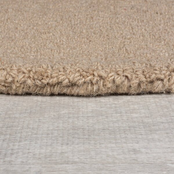 Sivobéžový ručne tkaný vlnený behúň 80x230 cm Mia Ellipse – Flair Rugs