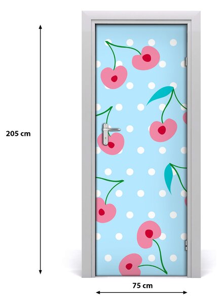 Samolepiace fototapety na dvere višne 75x205 cm