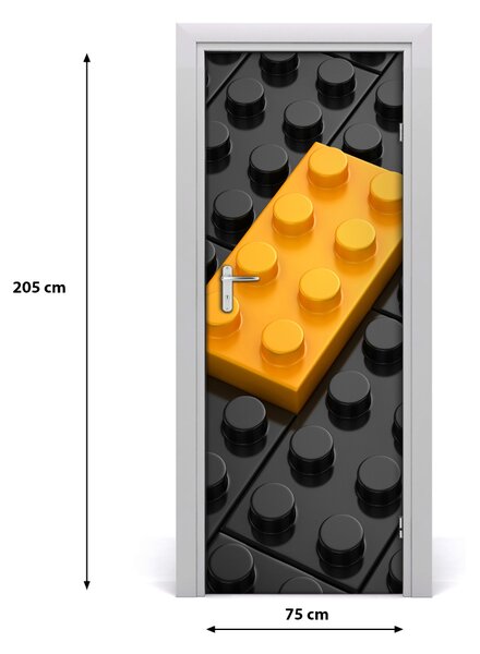Samolepiace fototapety na dvere kocky lego 75x205 cm