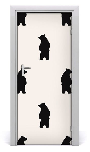 Samolepiace fototapety na dvere medvieďatá 85x205 cm