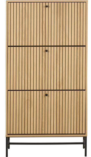 Výklopná skrinka na topánky v dekore duba v prírodnej farbe 72x140x25 cm Albany – Actona