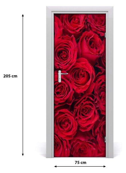 Samolepiace fototapety na dvere červená ruža 75x205 cm
