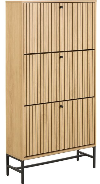 Výklopná skrinka na topánky v dekore duba v prírodnej farbe 72x140x25 cm Albany – Actona