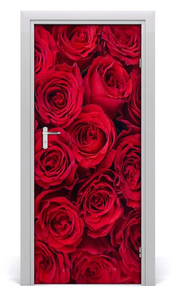 Samolepiace fototapety na dvere červená ruža 85x205 cm