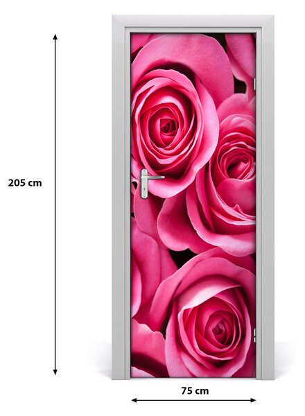 Samolepiace fototapety na dvere ružová ruža 75x205 cm