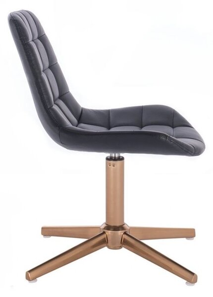 LuxuryForm DESIGN Stolička PARIS na zlatom kríži - čierna