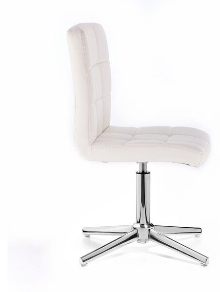 LuxuryForm DESIGN Stolička TOLEDO na striebornom kríži - biela