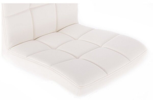LuxuryForm DESIGN Stolička TOLEDO na čiernej podstave s kolieskami - biela