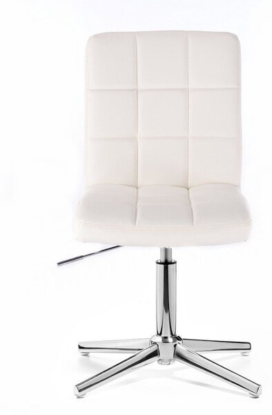 LuxuryForm DESIGN Stolička TOLEDO na striebornom kríži - biela