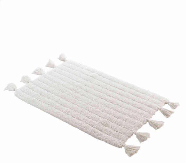 Biela kúpeľňová predložka 50x80 cm Minatis – douceur d'intérieur
