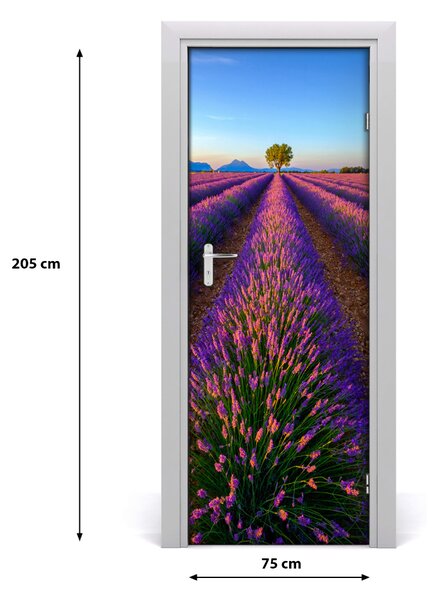 Fototapeta na dvere samolepiace poľa levanduľa 75x205 cm