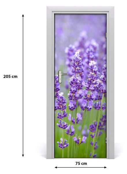 Fototapeta na dvere levanduľa polia 75x205 cm