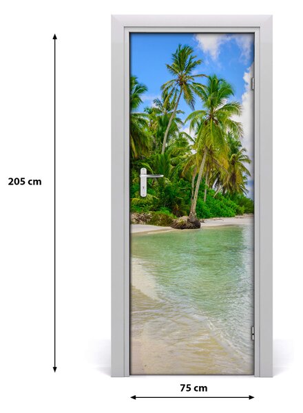 Fototapeta na dvere samolepiace tropická pláž 75x205 cm