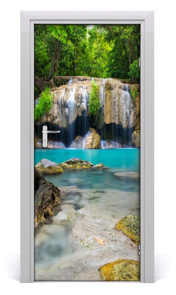 Fototapeta na dvere vodopád džungle 85x205 cm