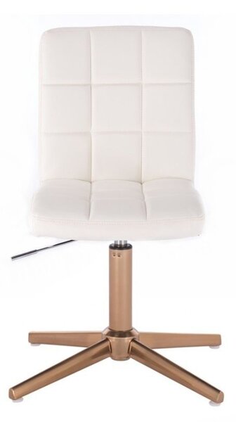 LuxuryForm DESIGN Stolička TOLEDO na zlatom kríži - biela