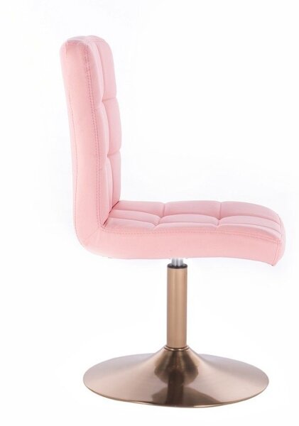 LuxuryForm DESIGN Stolička TOLEDO na zlatom tanieri - ružová
