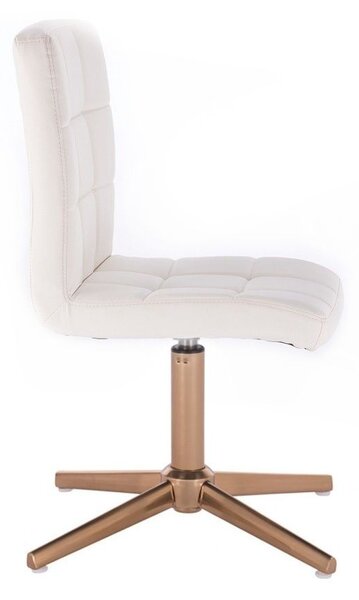 LuxuryForm DESIGN Stolička TOLEDO na zlatom kríži - biela