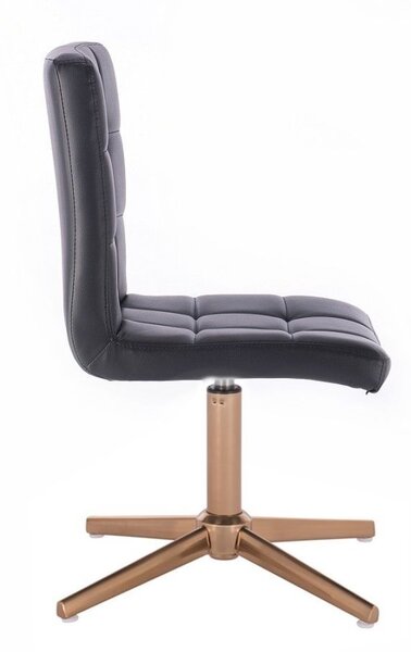LuxuryForm DESIGN Stolička TOLEDO na zlatom kríži - čierna