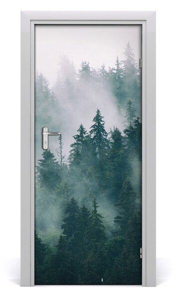 Fototapeta na dvere hmla nad lesom 85x205 cm