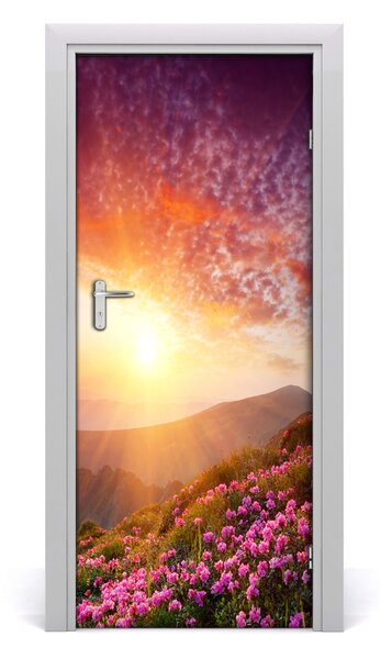 Fototapeta na dvere jar na horách 85x205 cm