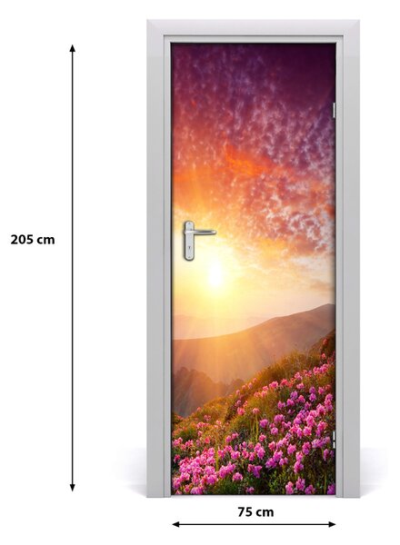 Fototapeta na dvere jar na horách 75x205 cm