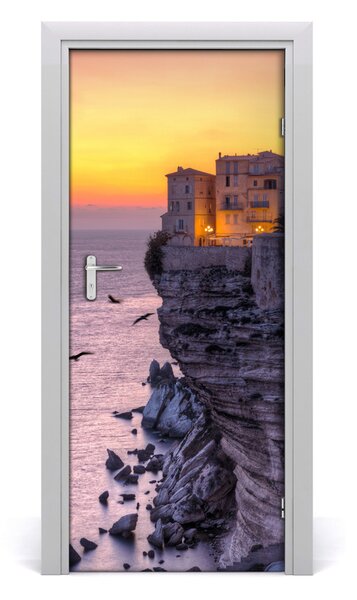 Fototapeta na dvere domy na skale 85x205 cm