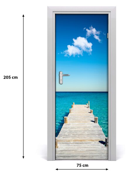 Fototapeta na dvere drevené mólo 75x205 cm