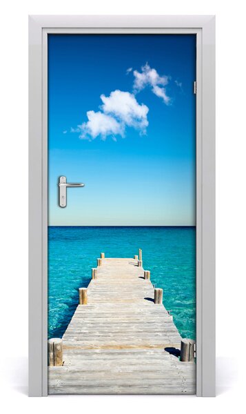 Fototapeta na dvere drevené mólo 85x205 cm