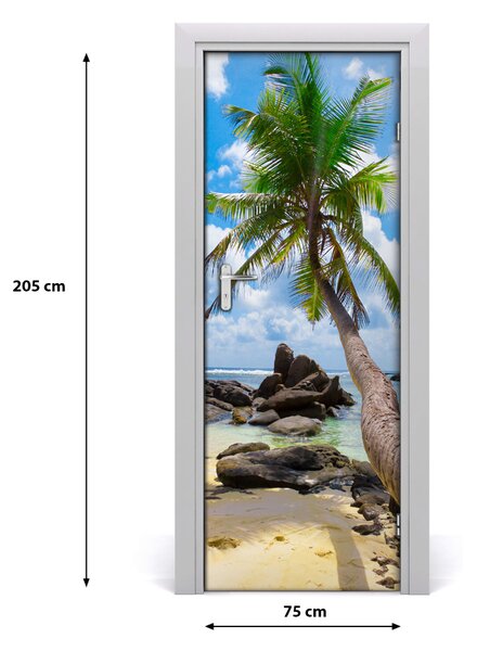 Fototapeta na dvere tropická pláž 75x205 cm