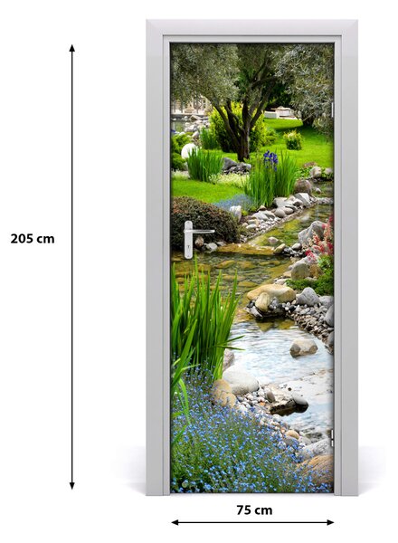 Fototapeta na dvere ázijská záhrada 75x205 cm